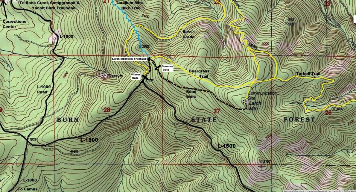 larch mountain map
