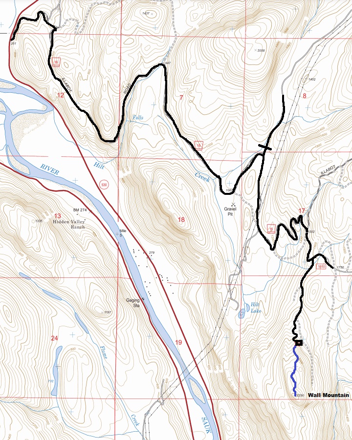 wall mountain map