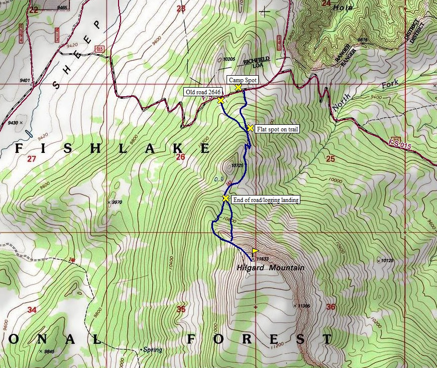 Hilgard Mountain Map