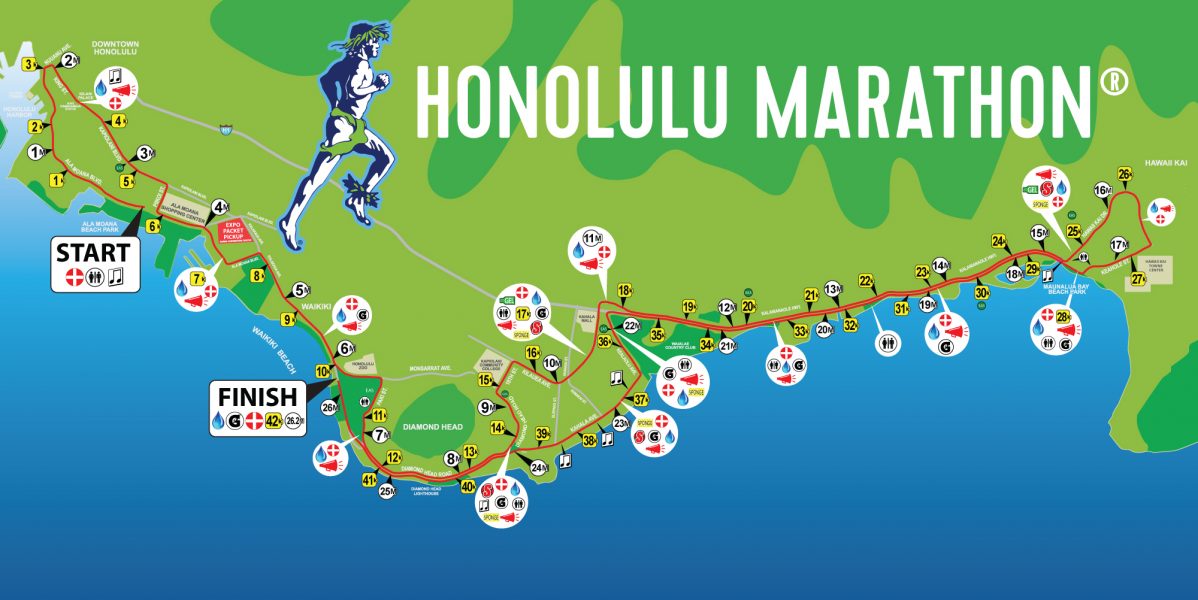 honolulu marathon map