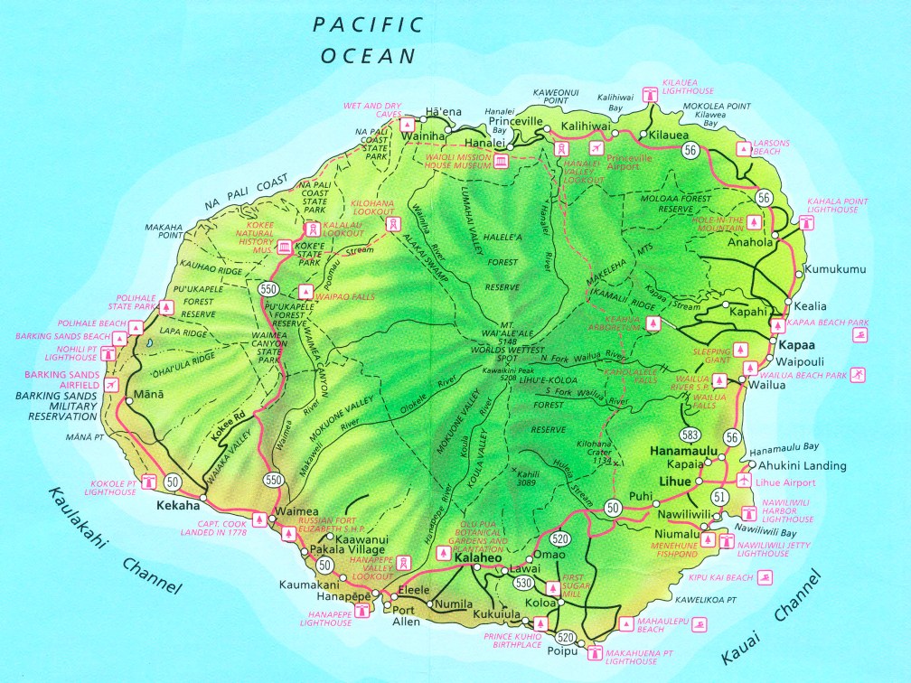 kauai map