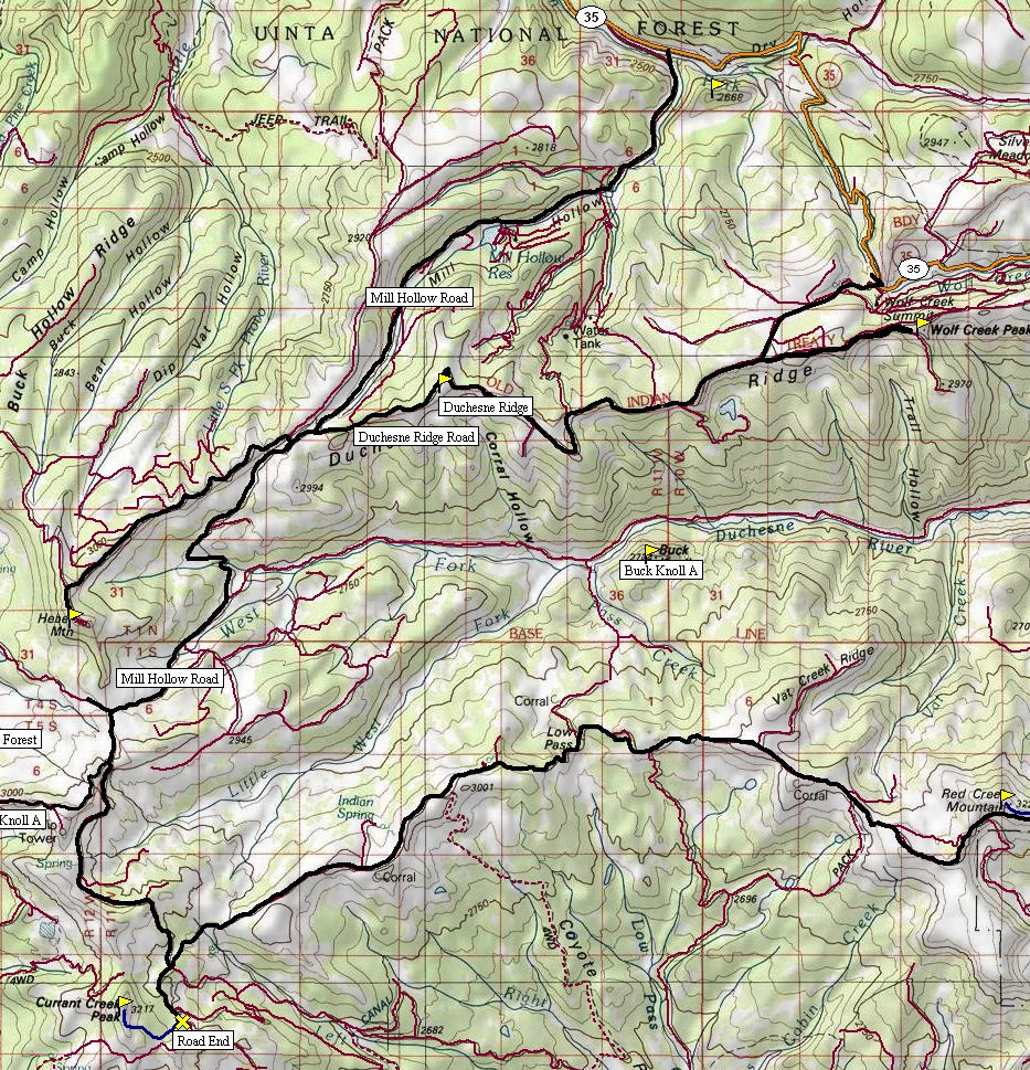 Duchesne Ridge Map