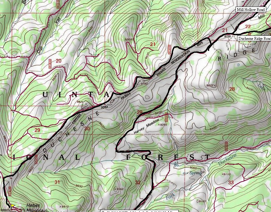 Duchesne Ridge map