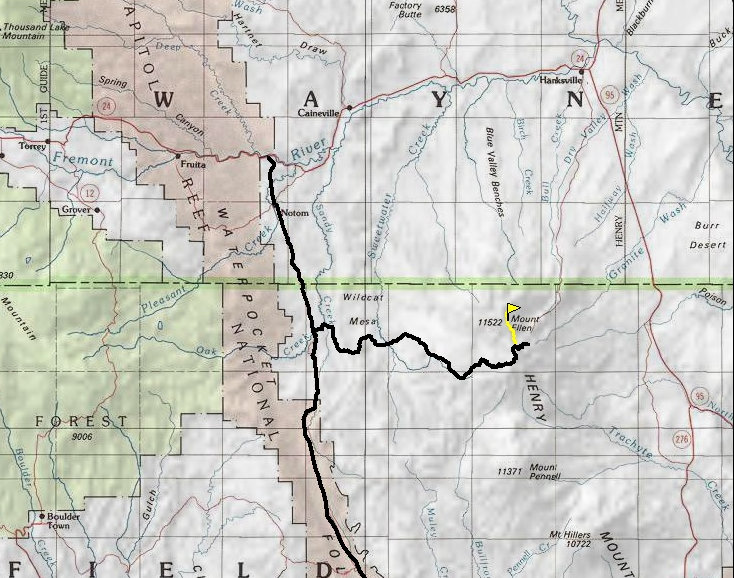 henry mountains map