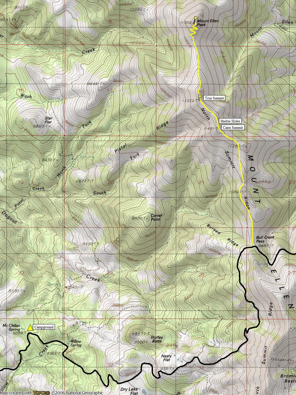 mount ellen map
