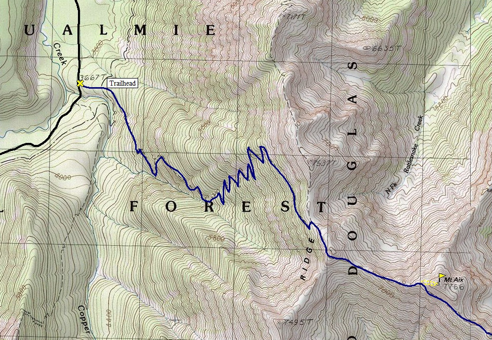 Mount aix map