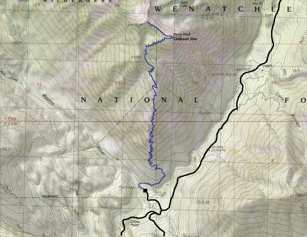 davis peak map
