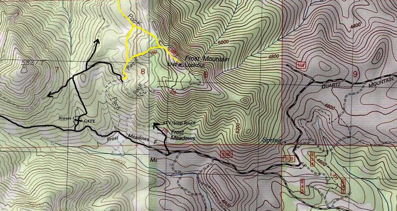 frost mountain lookout map