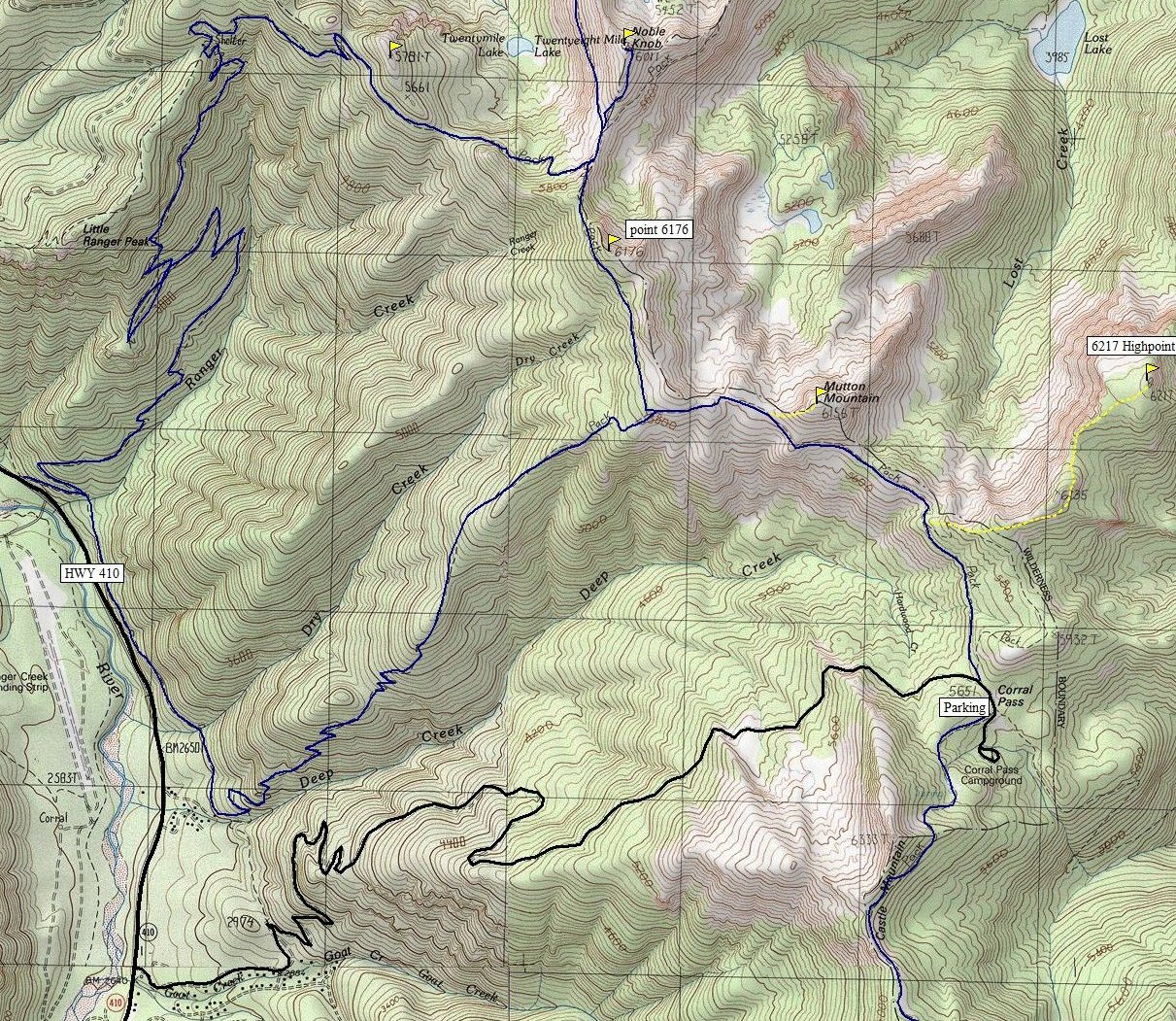 mutton mountain map