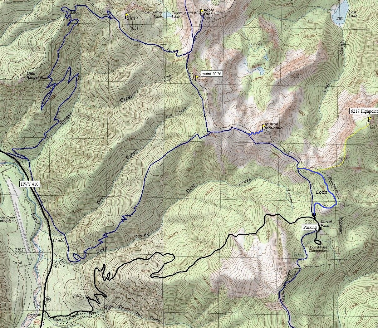 mutton mountain map