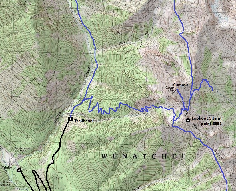 carne mountain map