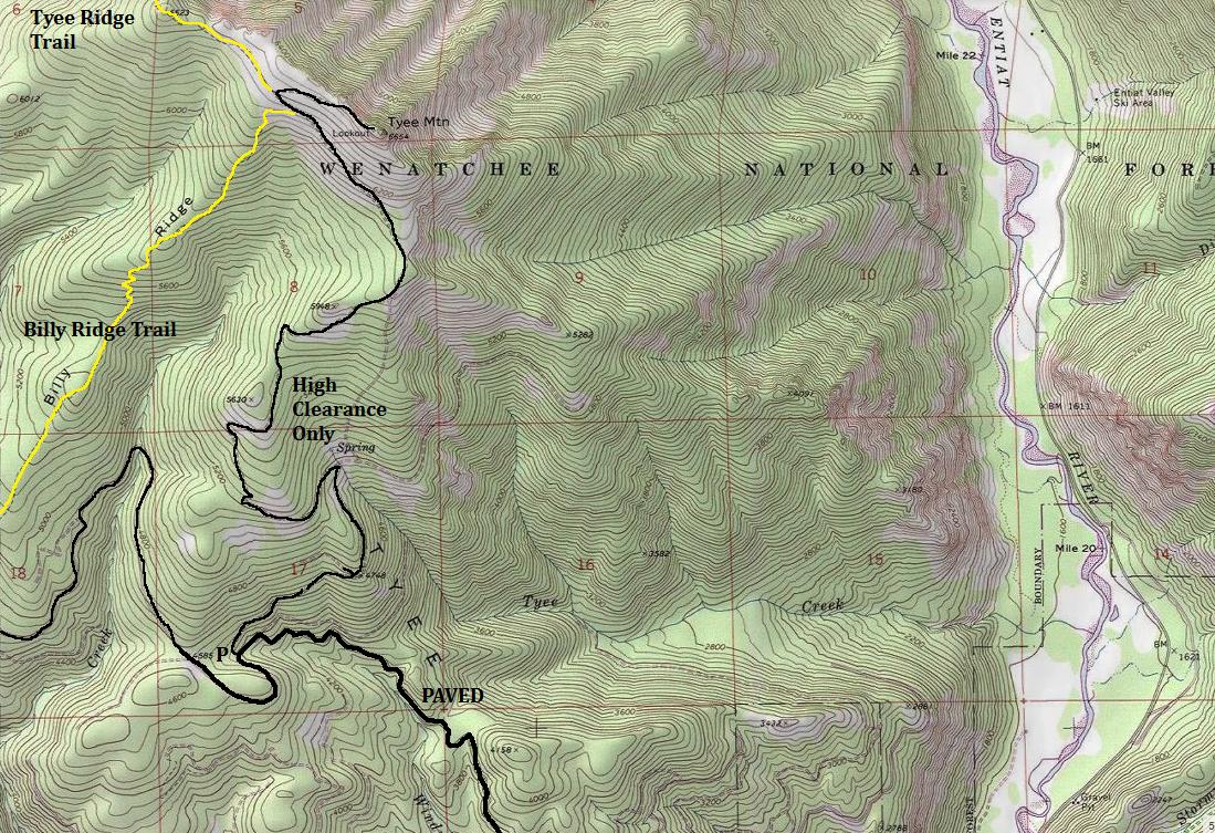 tyee lookout map