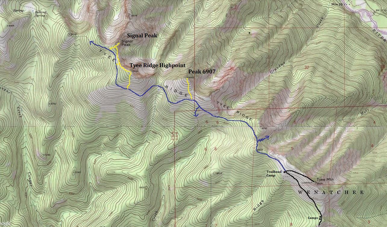 tyee ridge trail map