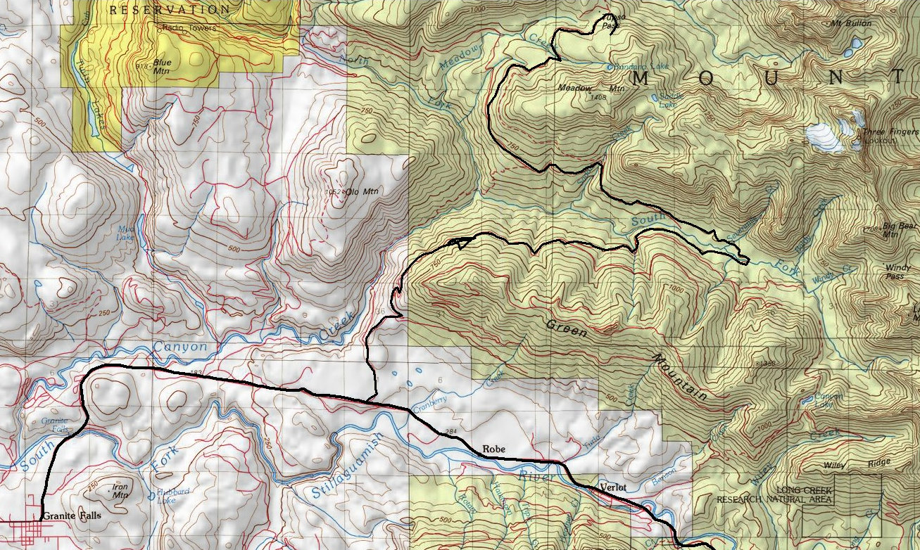 Goat Flats Trail Map