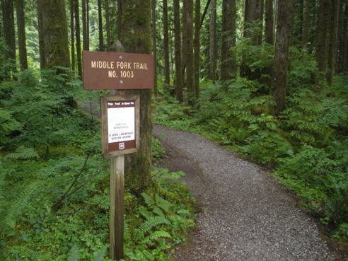 Middle Fork Trail Sign