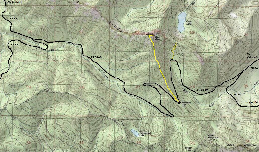 High Rock trail map