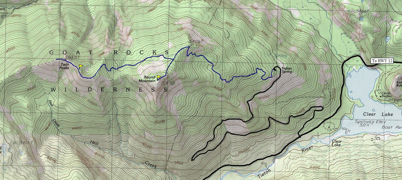 Round Mountain trail map
