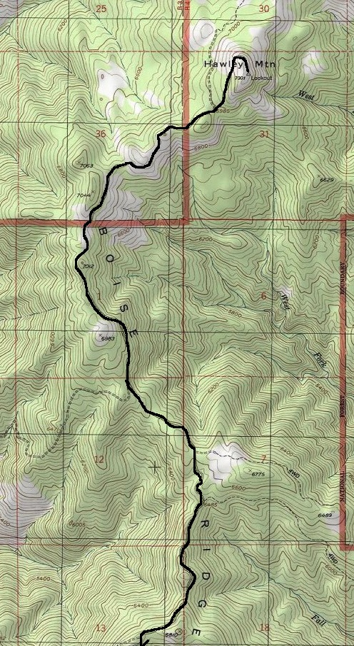 Hawley Mountain map