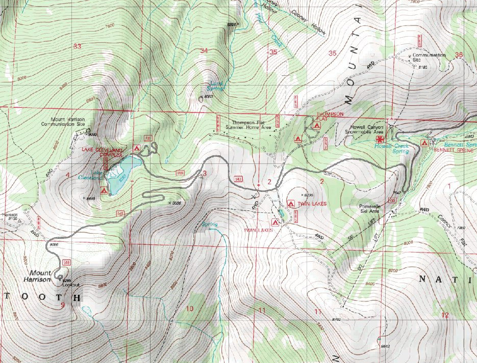 Mount Harrison road map