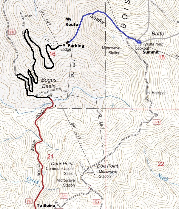 Shafer Butte map
