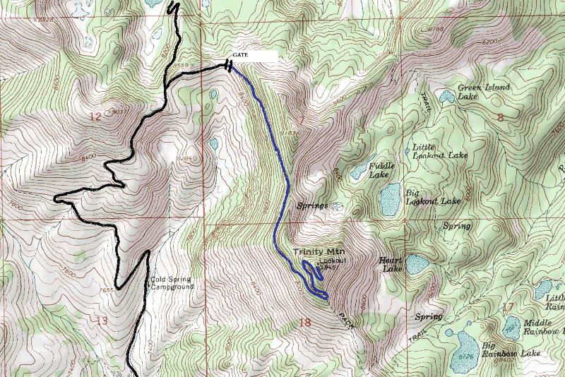 Trinity Mountain Map