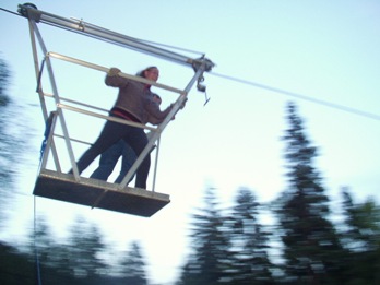 Crossing the river in bucket