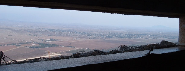 Golan Heights bunker looking into Syria