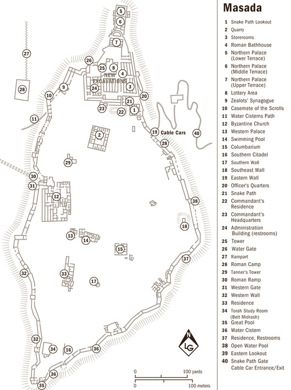 map of masada