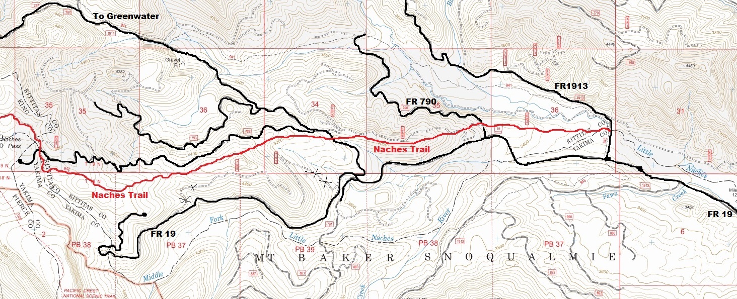 Naches pass trail map