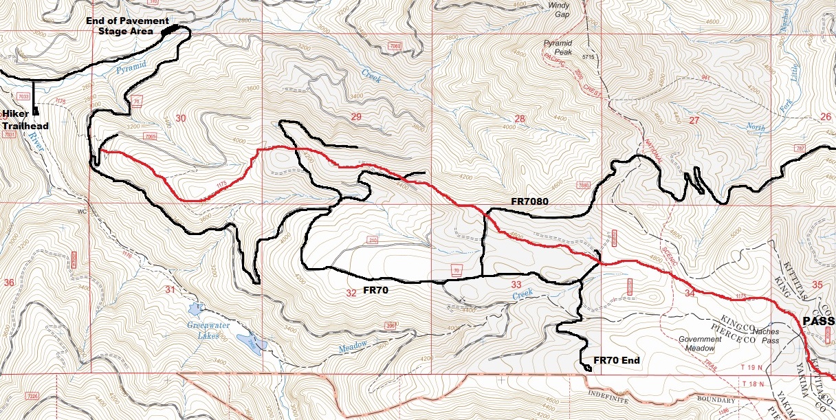 Naches Pass map