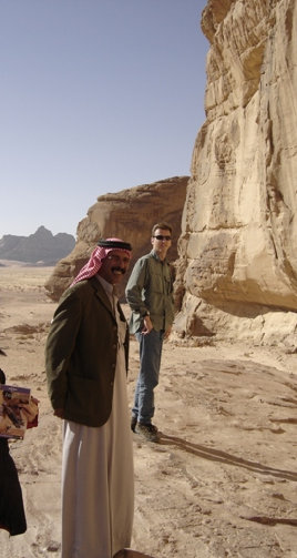 Ancient Nabatean Petroglyphs on rock