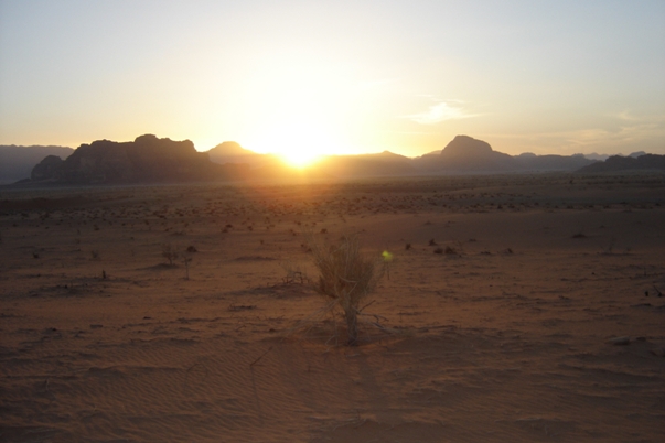 wadi rum sunset