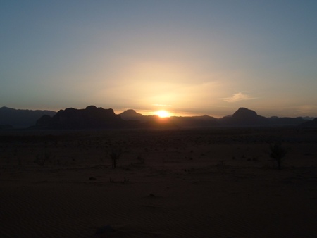 wadi rum sunset