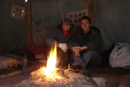 bedouin camp tent cooking dinner 