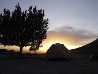 camping sunset