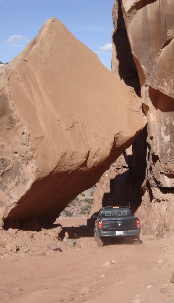 Moab rock tunnel