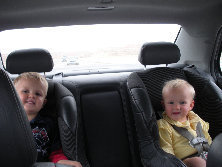 Kids in the car seats