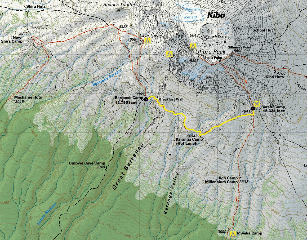 barafu camp map