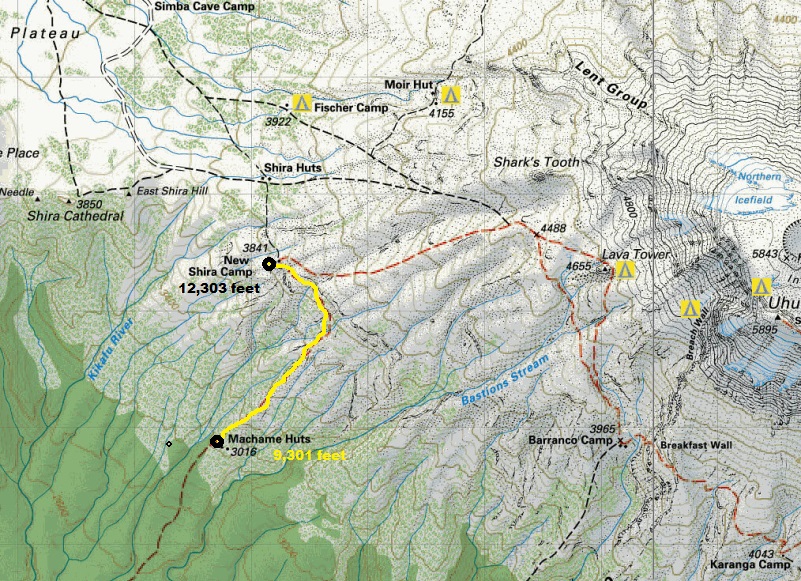 Shira Camp map