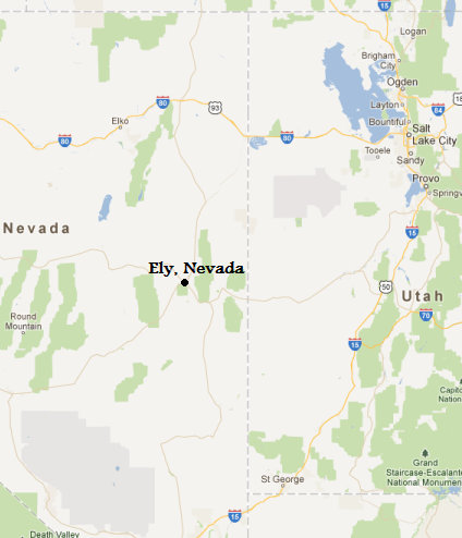 ely nevada map
