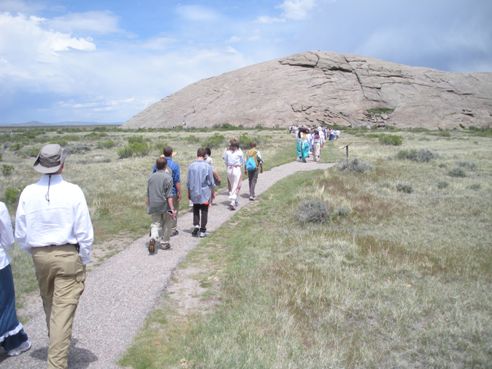 Hiking to Independence Rock