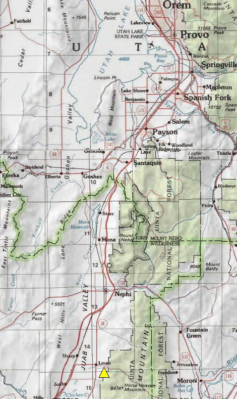 Levan Utah map