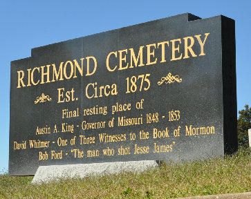 Richmond cemetery sign