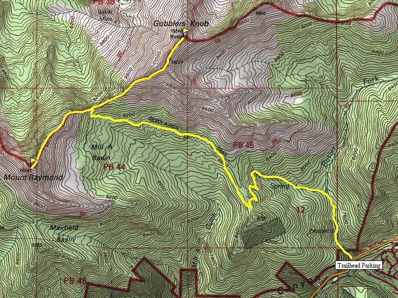 mount raymond map