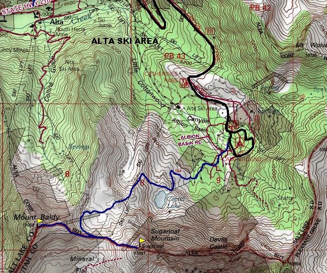 baldy sugarloaf map