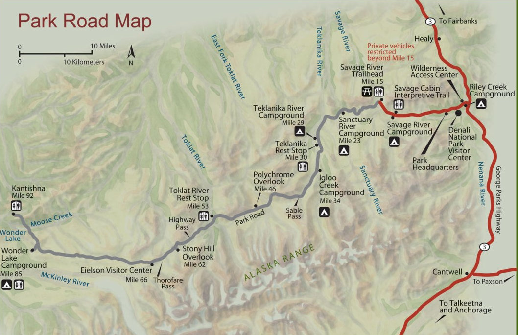 Denali National Park Road Map