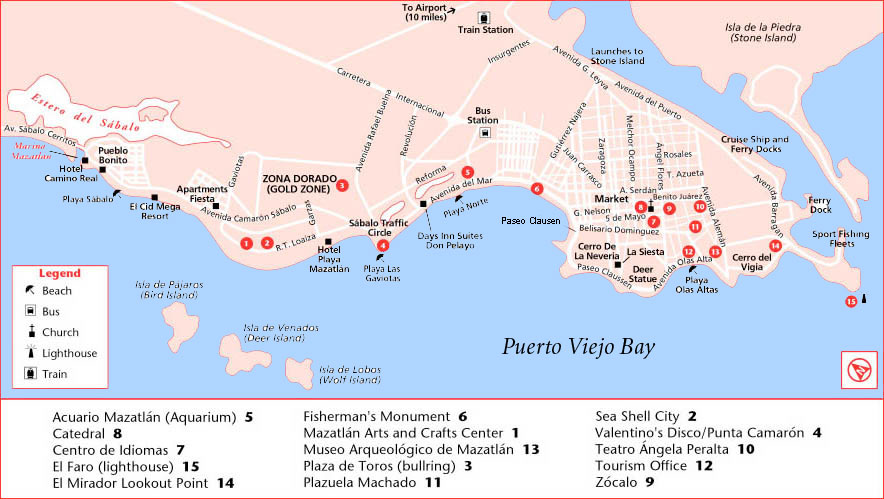 map of mazatlan