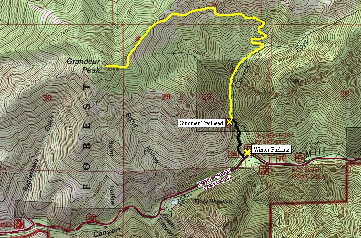 Grandeur Peak Map