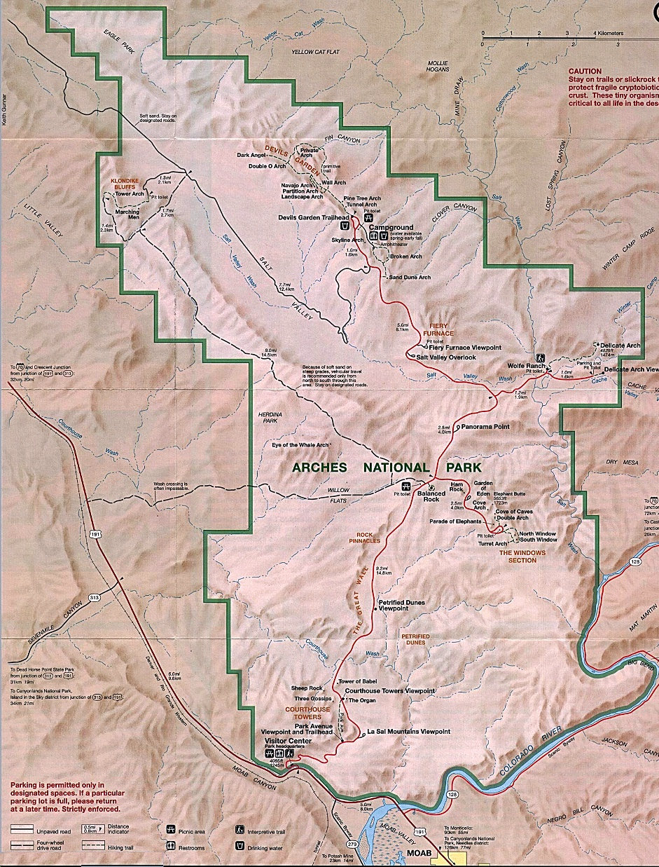 Arches National Park Map