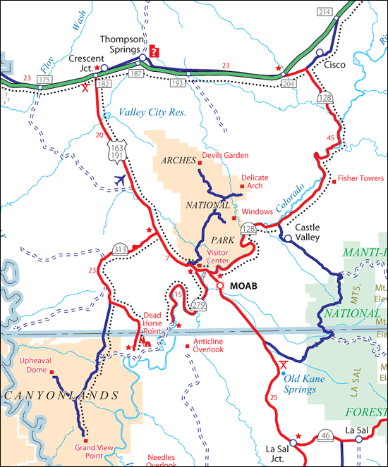 Moab Area Map